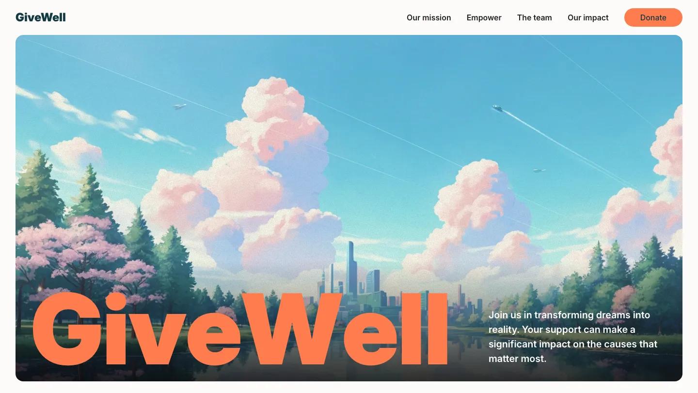 GSAP x GiveWell - Webflow Community & Non-Profit Website Template