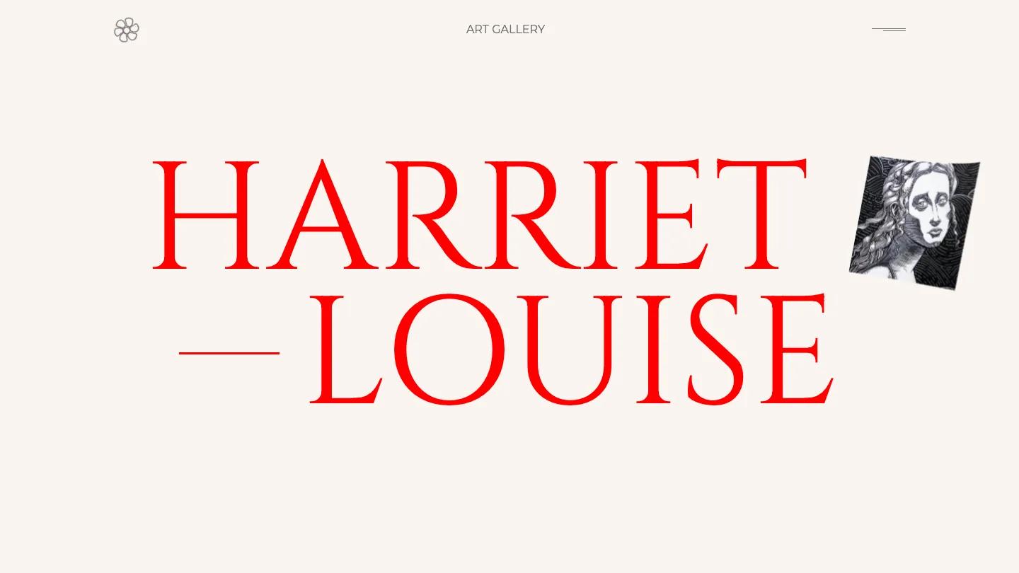 Harriet - Webflow Art & Design Website Template
