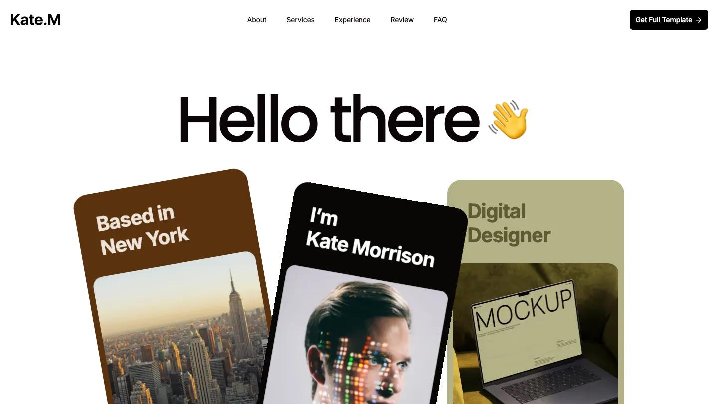 Kate.m - Webflow Portfolio & Agency Website Template