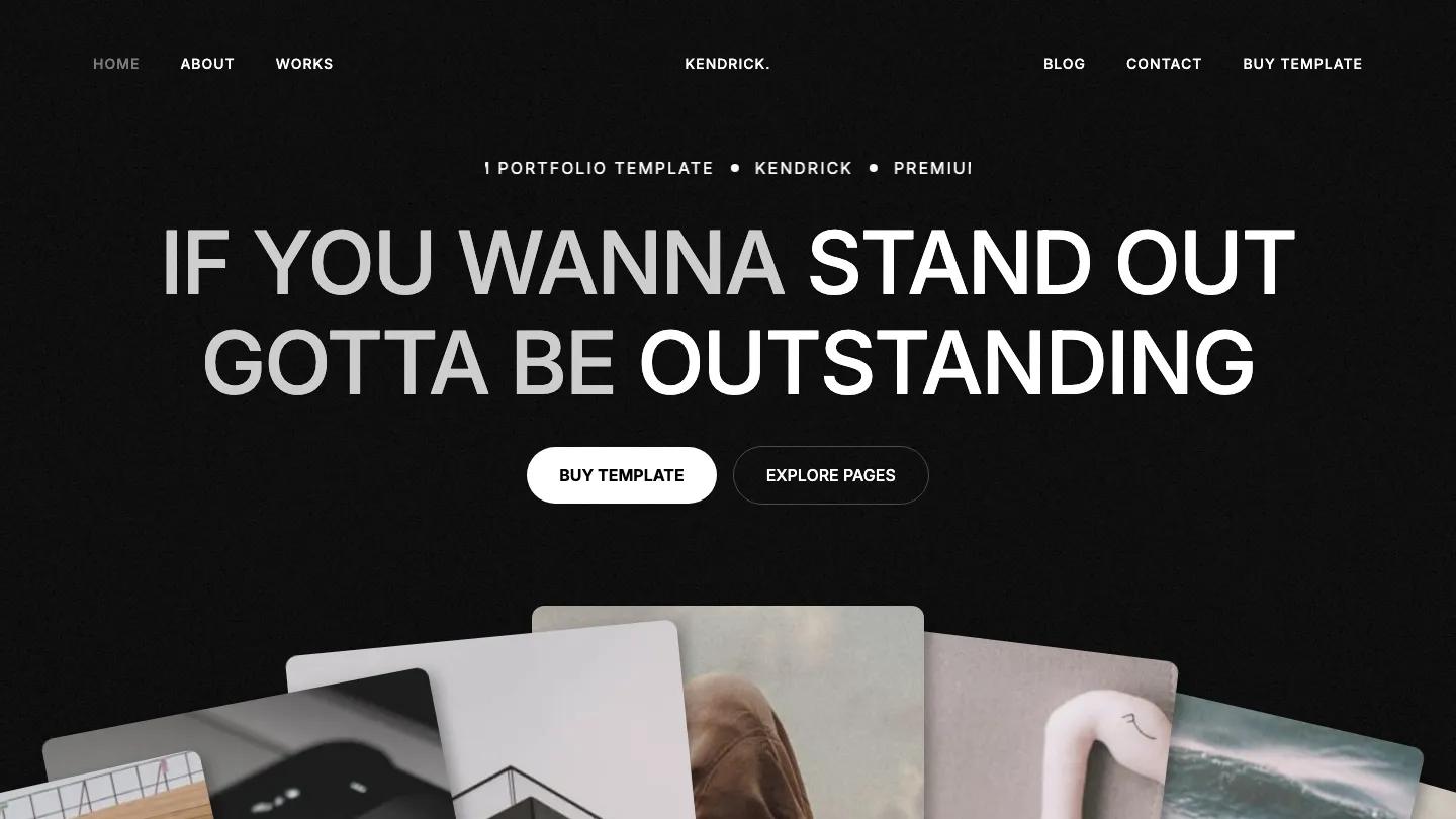 Kendrick - Webflow Portfolio & Agency Website Template