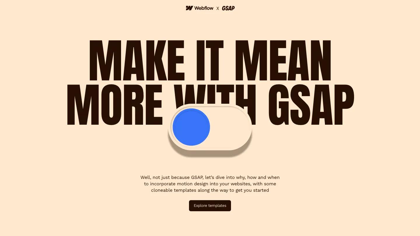 Learn GSAP - Webflow Technology & Software Website Template