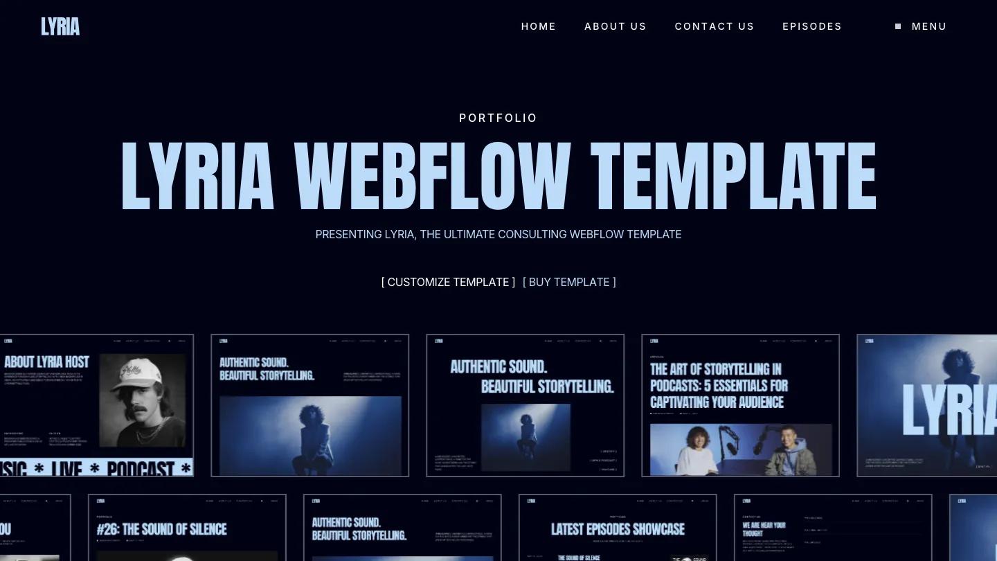 Lyrias - Webflow Music & Audio Website Template