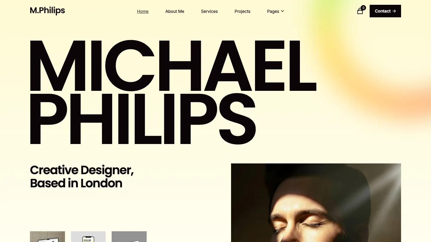 M.Philips - Webflow Personal Website Template
