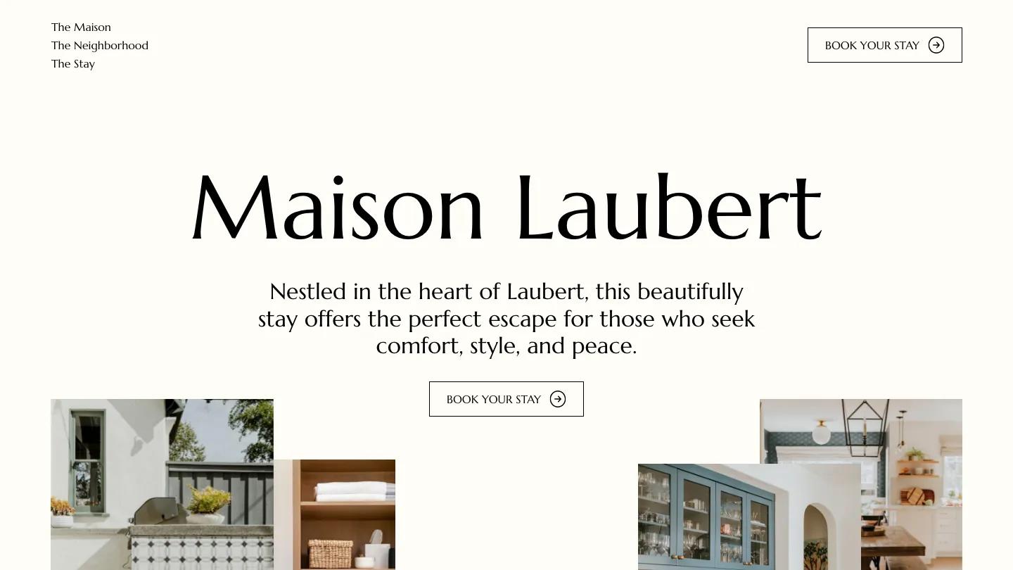 Maison Laubert - Webflow Travel Website Template
