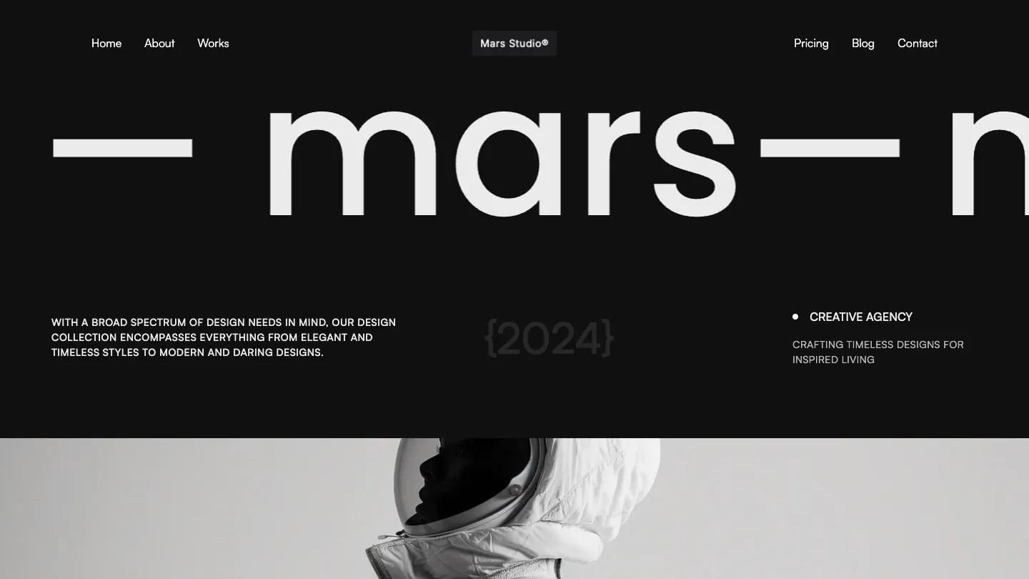 Mars Studio - Webflow Portfolio & Agency Website Template
