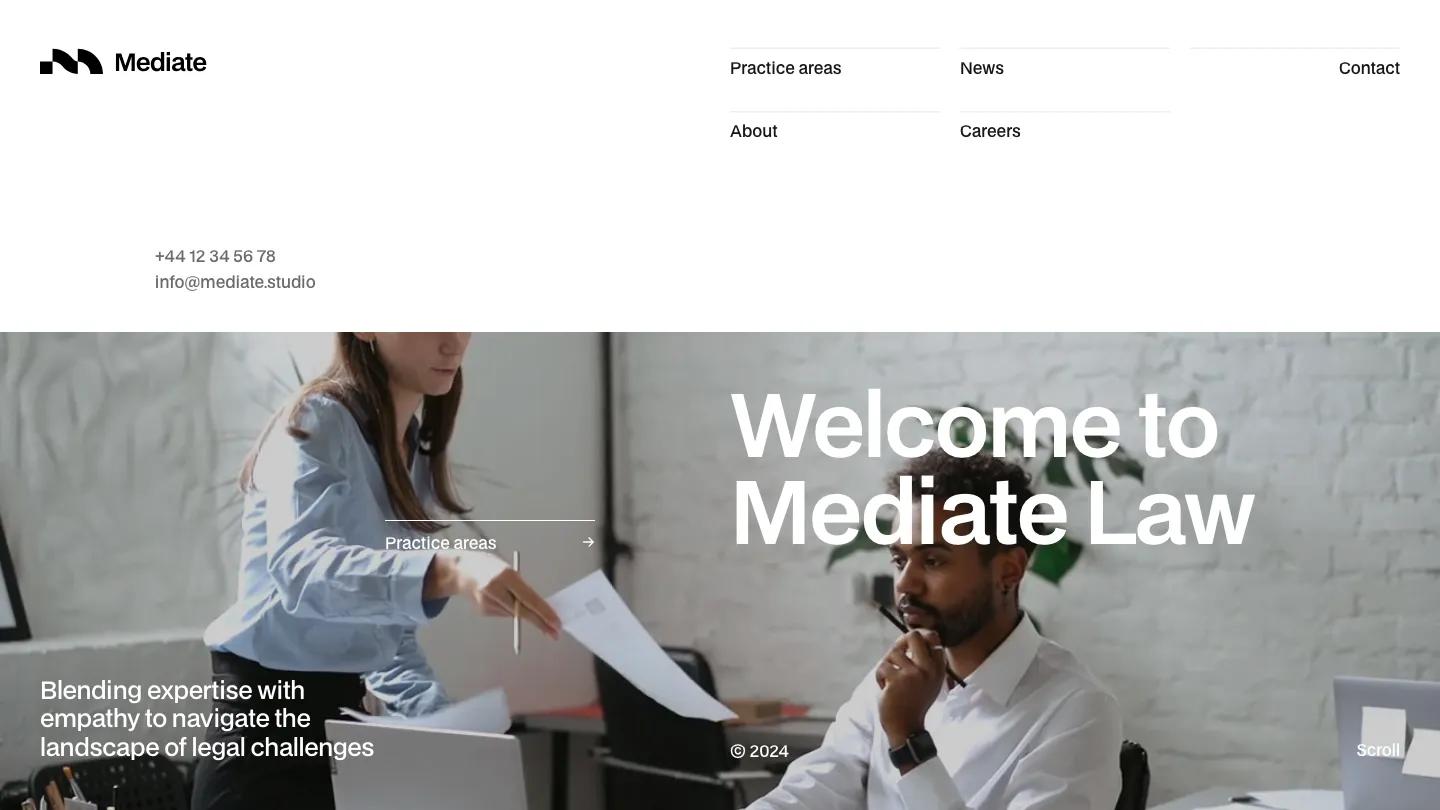 Mediate - Webflow Professional Services Website Template