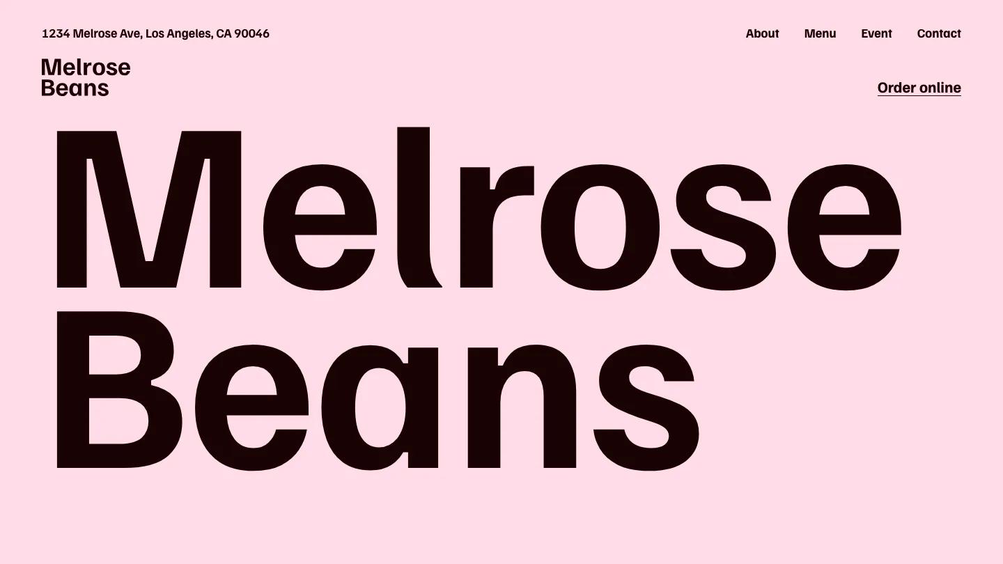 Melrose Beans - Webflow Food & Drink Website Template