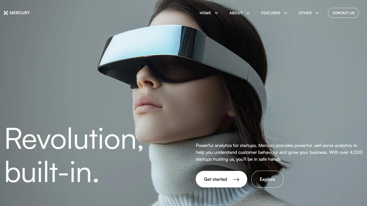 Mercury - Webflow Technology & Software Website Template