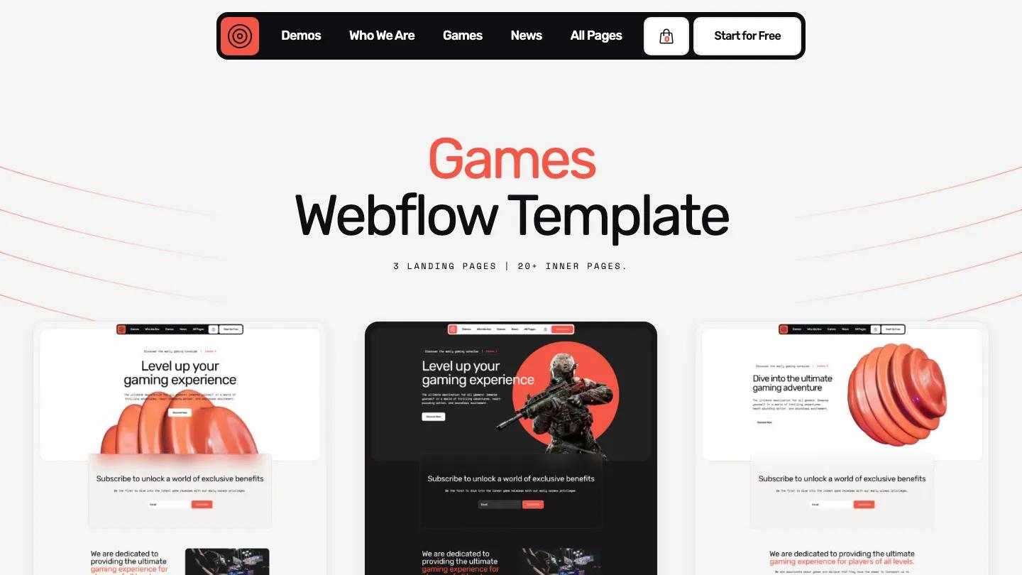 Metaverse Jam - Webflow Gaming Website Template