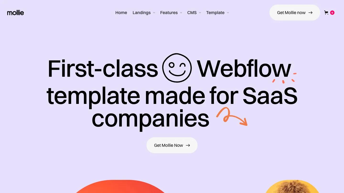 Mollie - Webflow Technology & Software Website Template