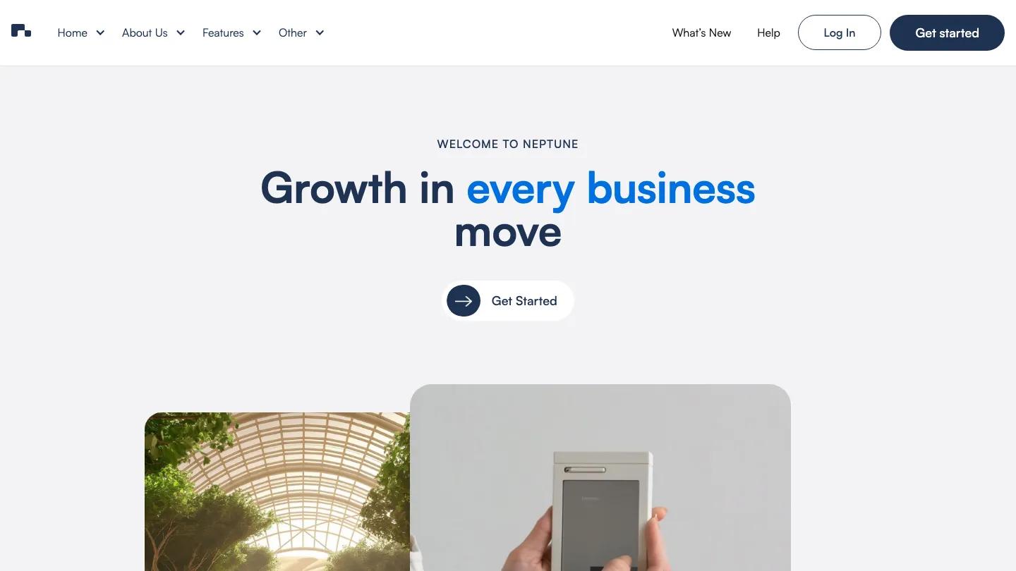 Neptune - Webflow Technology & Software Website Template