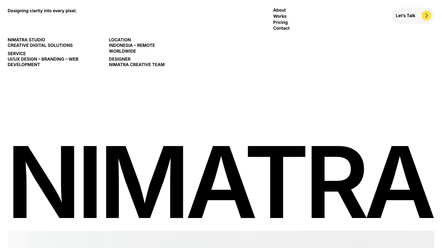 Nimatra - Webflow Portfolio & Agency Website Template