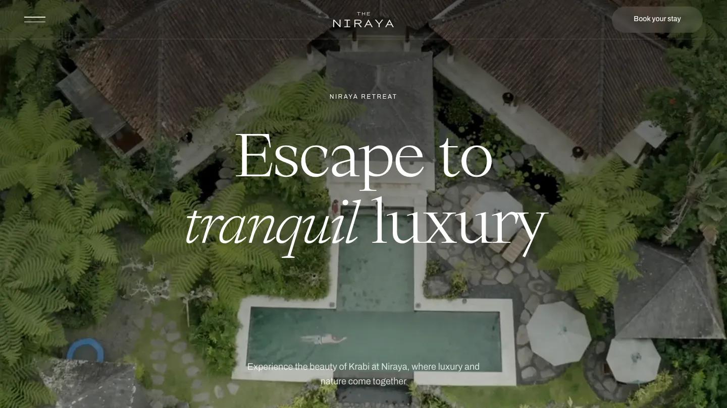 Niraya - Webflow Travel Website Template