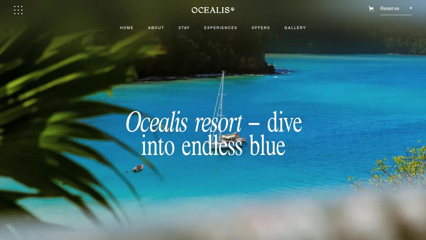 Ocealis - Webflow Travel Website Template