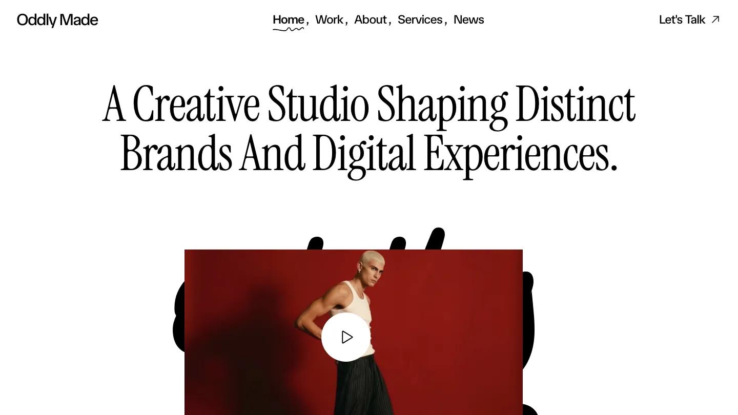 Oddly Made - Webflow Portfolio & Agency Website Template