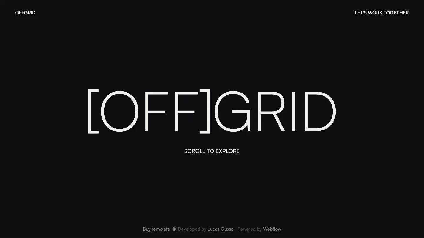 OFFGRID - Webflow Portfolio & Agency Website Template
