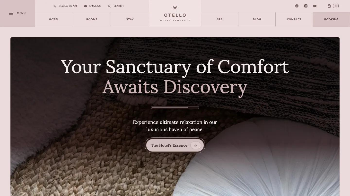 Otello Light - Webflow Travel Website Template