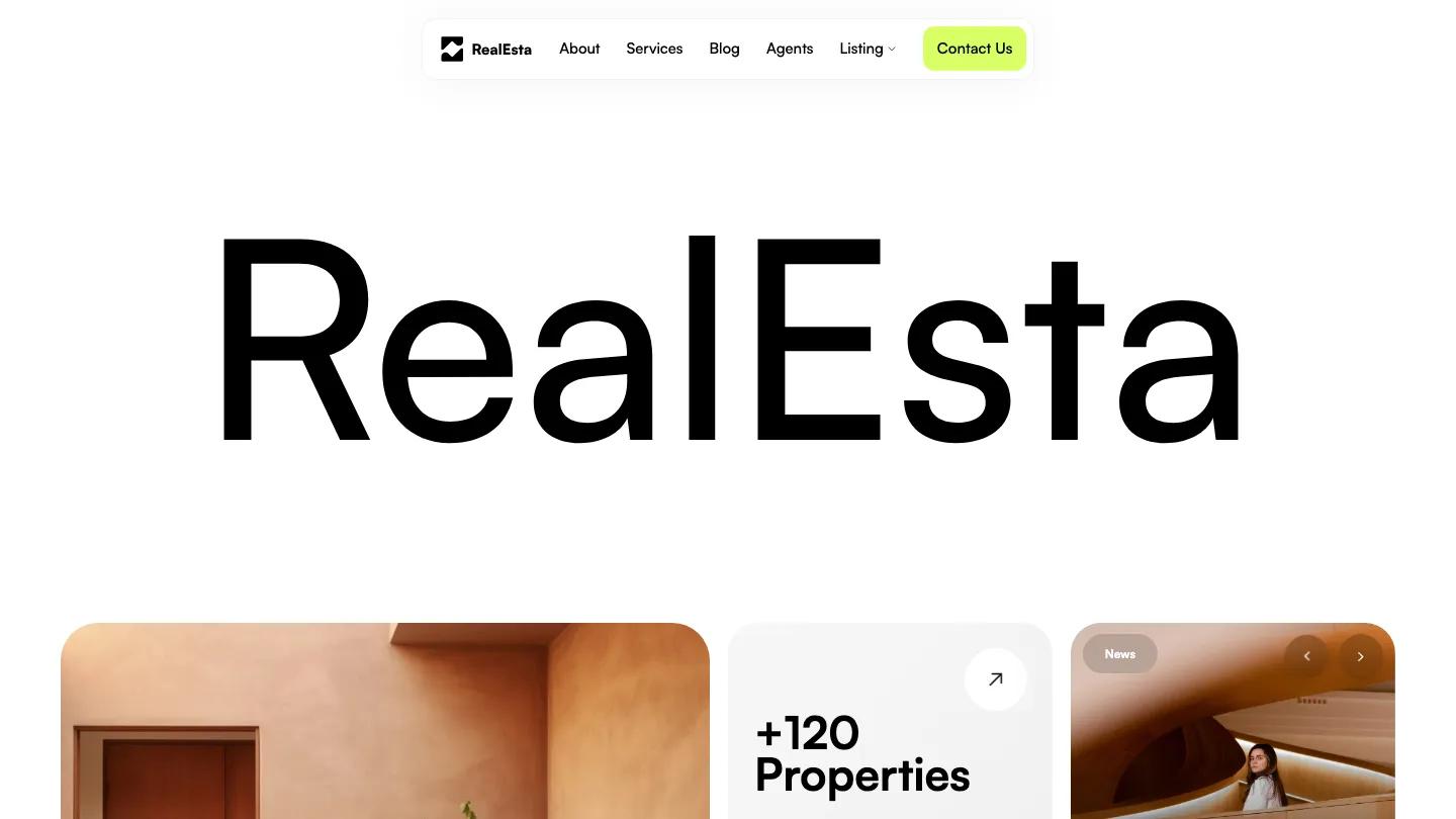 RealEsta. - Webflow Real Estate & Property Website Template