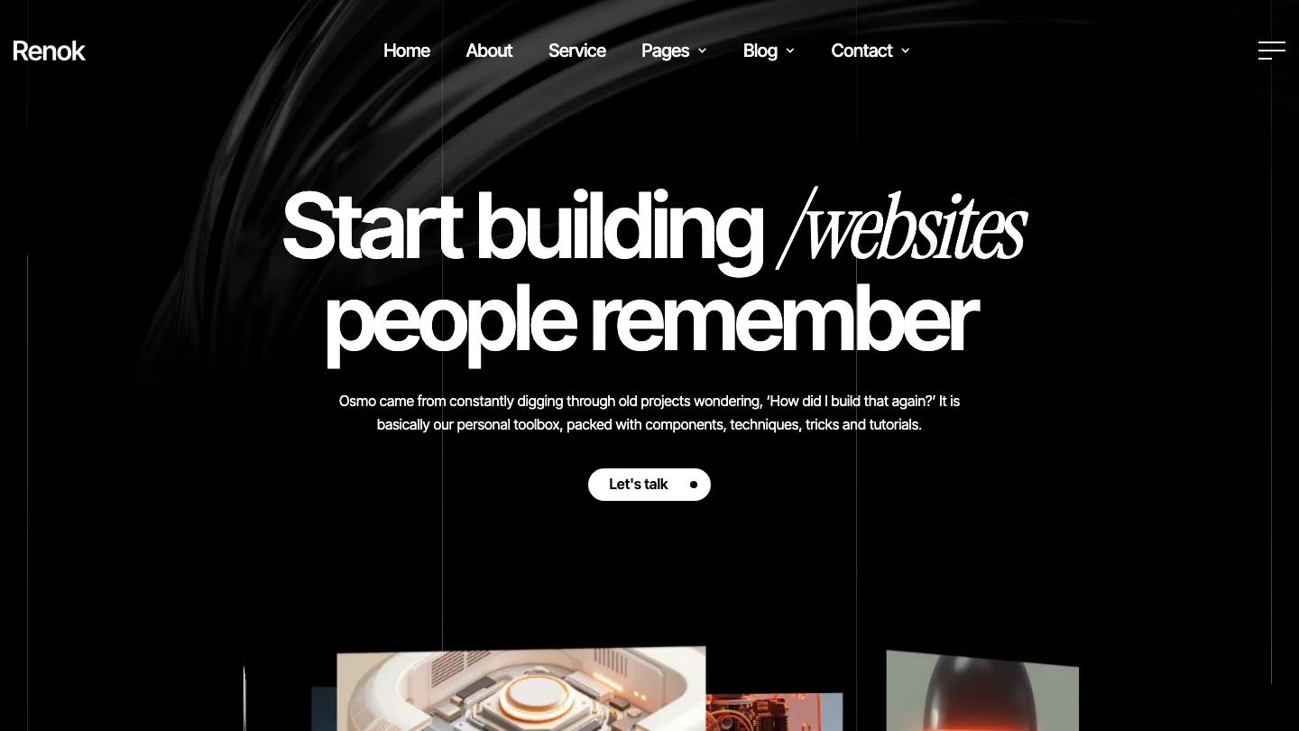 Renok - Webflow Portfolio & Agency Website Template