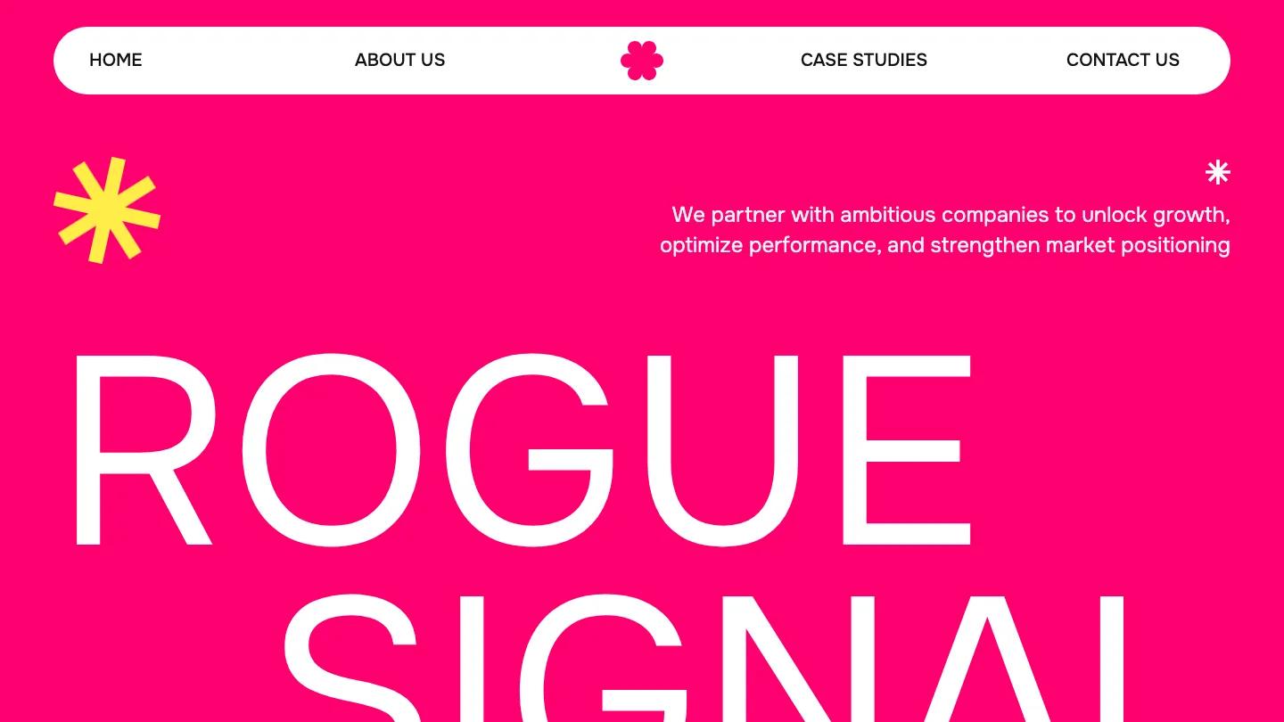 RogueSignal - Webflow Personal Website Template