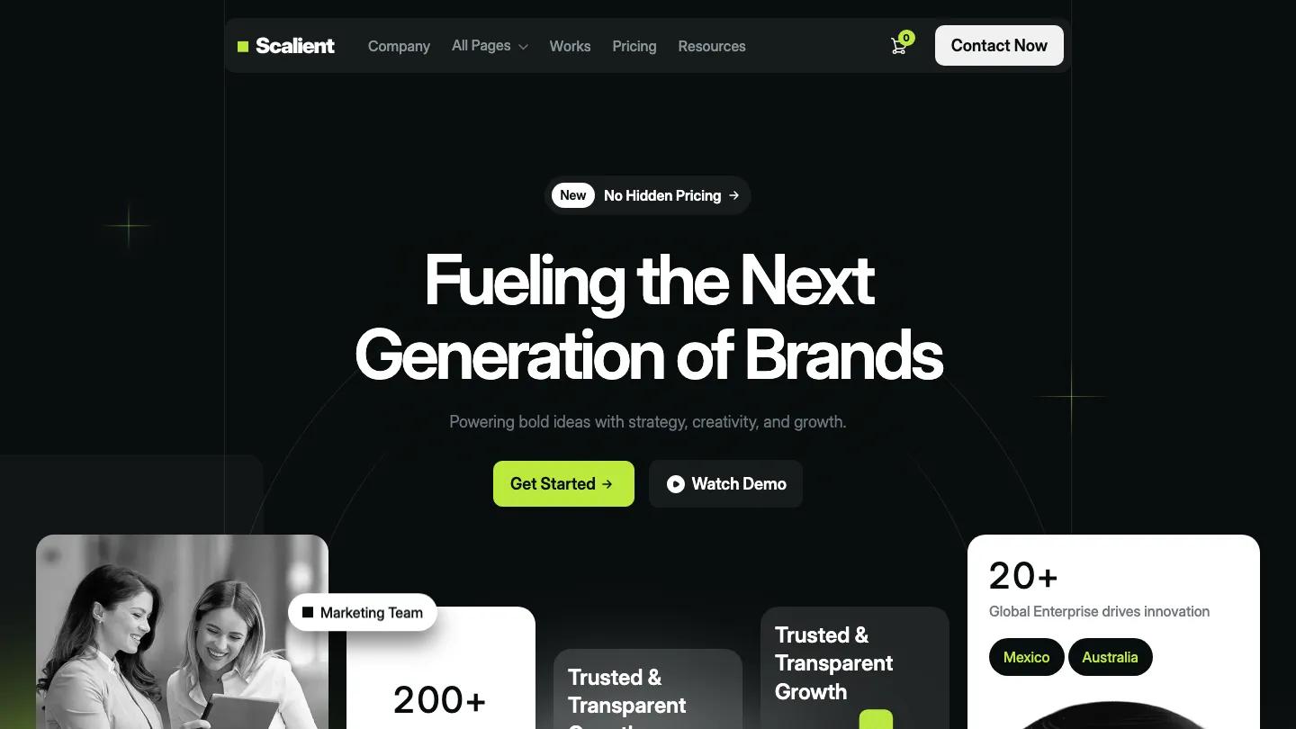 Scalient - Webflow Professional Services Website Template