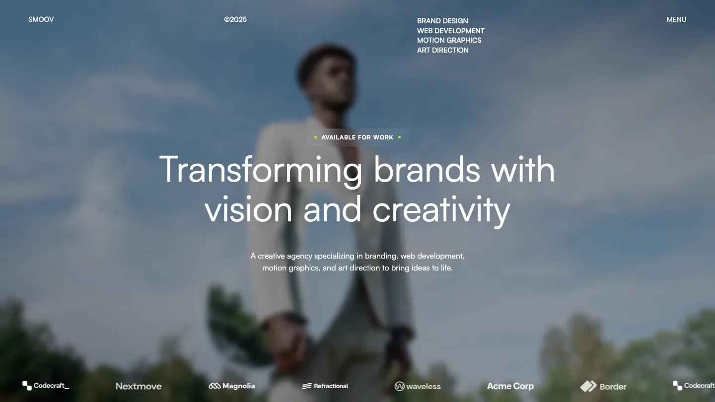 Smoov - Webflow Portfolio & Agency Website Template