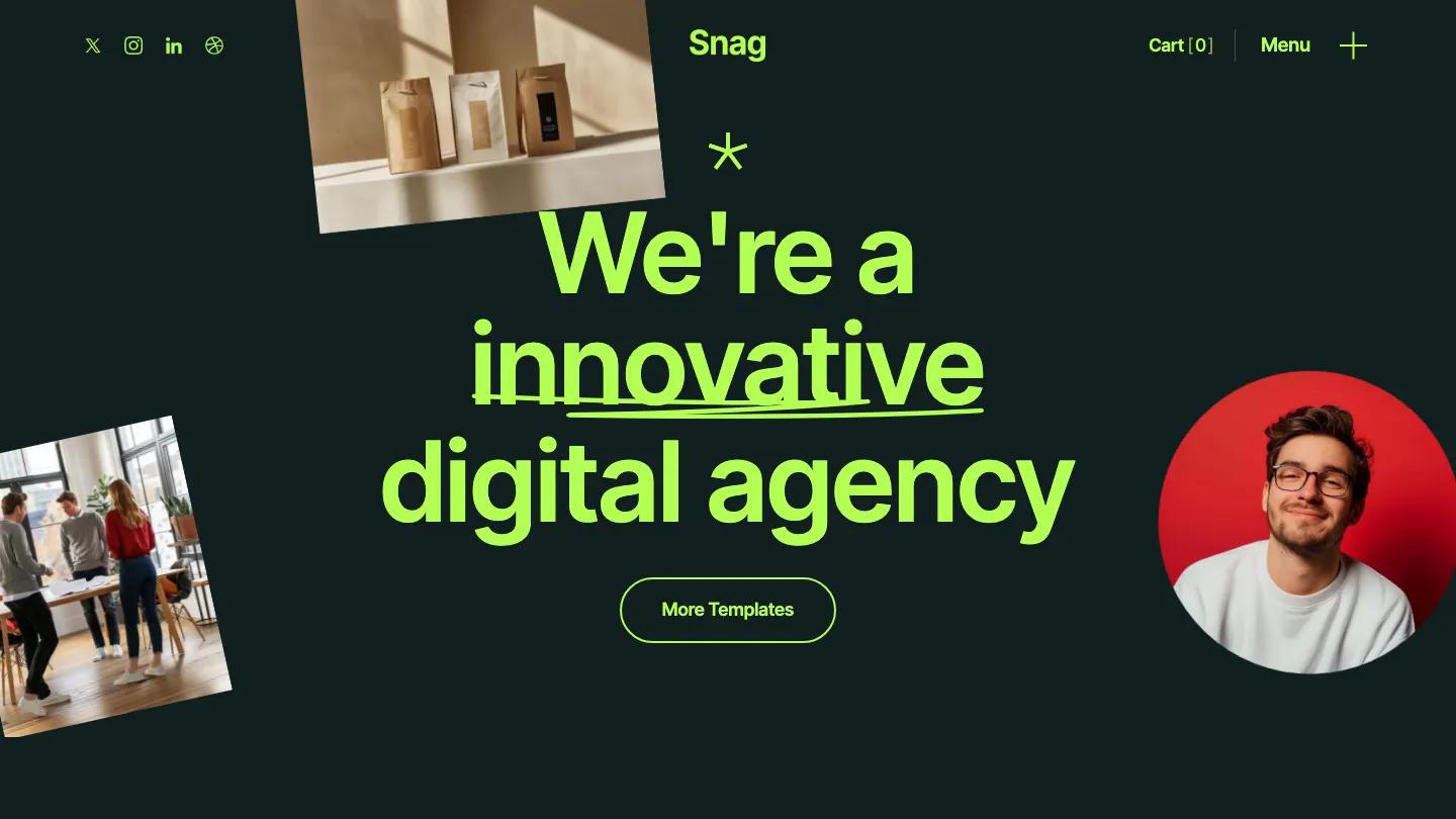 Snag - Webflow Portfolio & Agency Website Template
