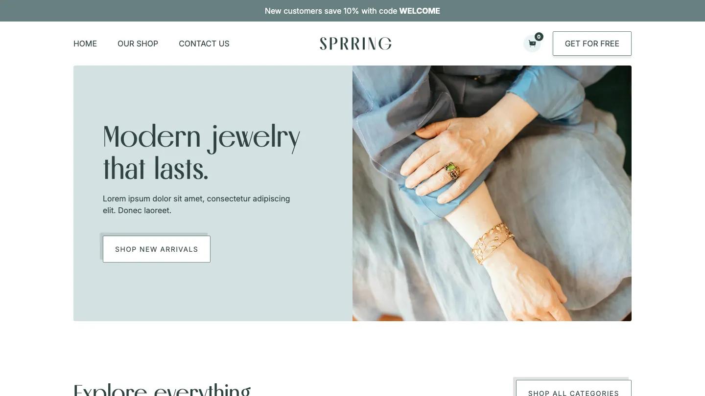 Sprring - Webflow Retail & E-commerce Website Template
