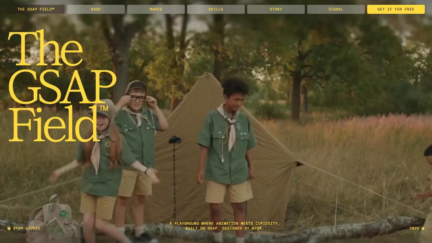 The GSAP Field - Webflow Portfolio & Agency Website Template