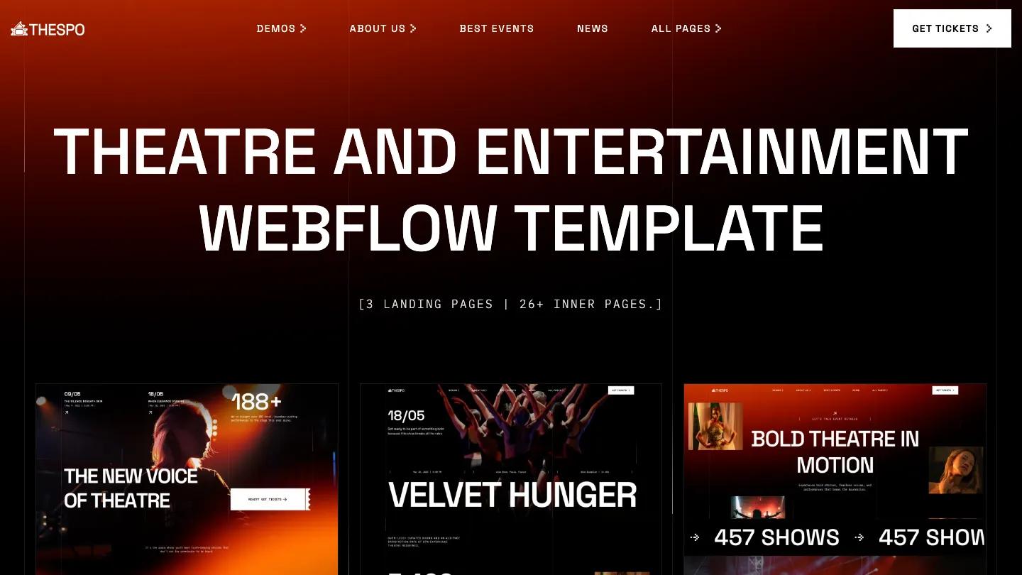 Thespo - Webflow Music & Audio Website Template