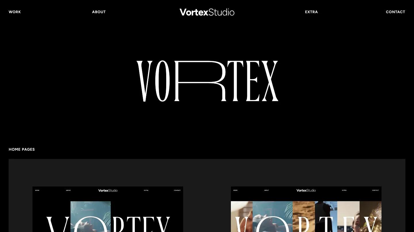 Vortex Studio - Webflow Portfolio & Agency Website Template