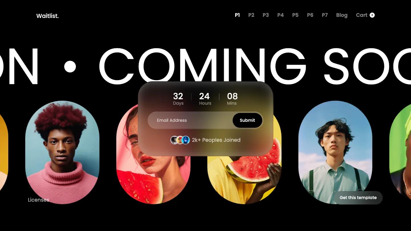 Waitlists - Webflow Waitlist & Coming Soon Website Template