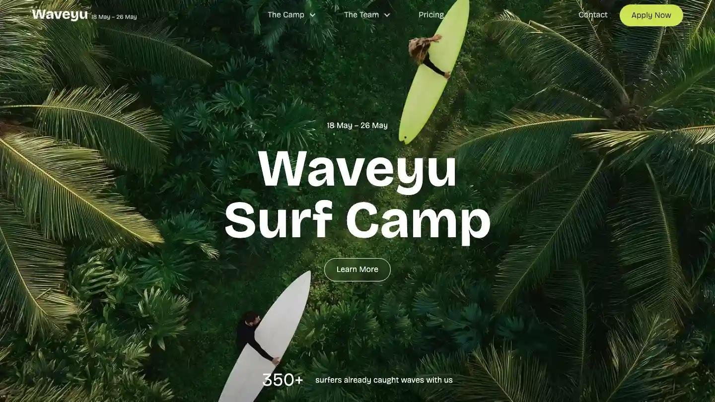 Waveyu - Webflow Travel Website Template