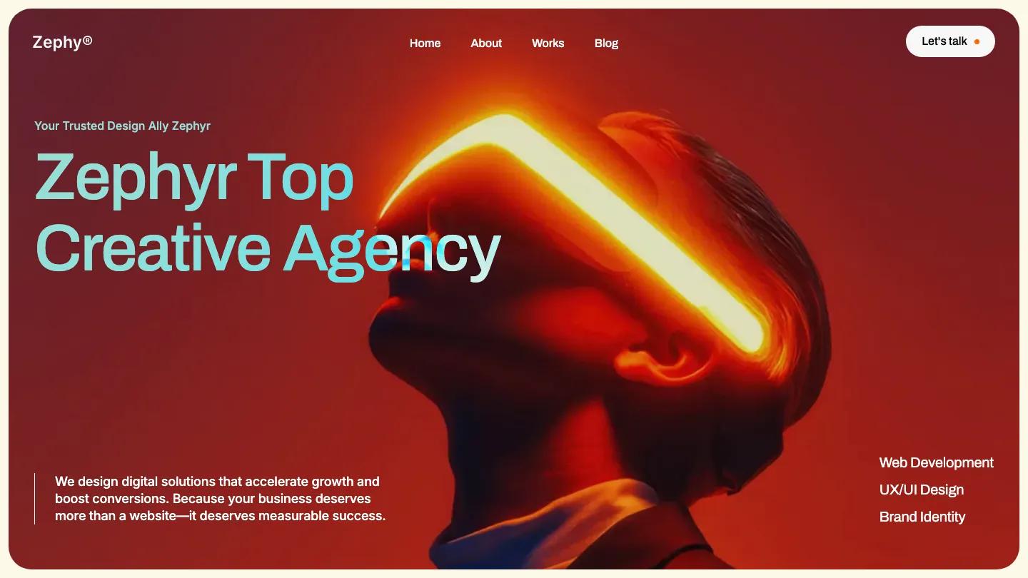 Zephyr Studio - Webflow Portfolio & Agency Website Template